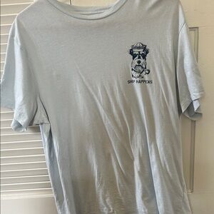 J. Crew Light Gray 'Ship Happens' Graphic Tee